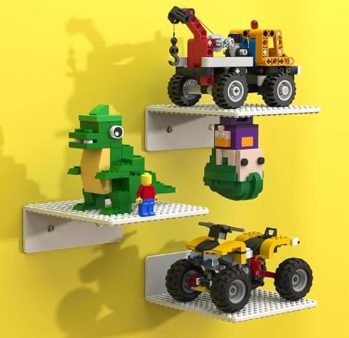 Noideeer 3er-Set Vitrine, Wandregal für kleine und mittlere Steine, ideal für Figuren oder Minifiguren(Weiß) von Noideeer