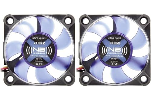 Noiseblocker BlackSilentFan XS-2 (2er Pack) - 50x50x10mm - 3Pin - 8/12V - 3000U/min - 21dbA - 12.0m3/h von Noiseblocker