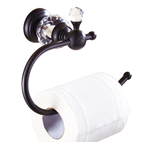 Nokozan Luxuskristall Toilettenpapierhalter Wandhalterung Klopapierhalter wc Papier Halterung Messing Öl geriebene Bronze Schwarz Nokozan Luxuskristall Toilettenpapierhalter Wandhalterung Klopapierhalter wc Papier Halterung Messing Öl geriebene Bronze Schwarz von NOKOZAN