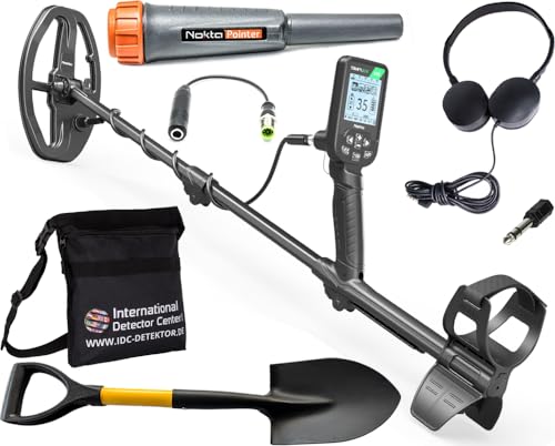 Nokta Simplex Lite Komplettset, Detektor mit Nokta-Pointer Pinpointer, Metallsuchgerät, Detektor, IP68 Komplett wasserdicht, Metalldetektor Profi, Sondeln, Metal Detector Kinder von Nokta