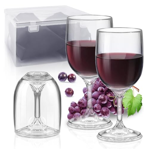 Nokwocy 2er Weingläser Kunststoff to go, 200ml Weingläser Plastik, Camping Weinglaserer Set, mit Tasche und Praktischer Box, Rot Weißwein Sektgläser Cocktailgläser für Reisen Camping Outdoor Picknick Nokwocy 2er Weingläser Kunststoff to go, 200ml Weingläser Plastik, Camping Weinglaserer Set, mit Tasche und Praktischer Box, Rot Weißwein Sektgläser Cocktailgläser für Reisen Camping Outdoor Picknick von Nokwocy