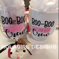 Schul Krankenschwester Weinglas Boo Crew Geschenk Schul Krankenschwester Weinglas Boo Crew Geschenk von NolaGirlDesign
