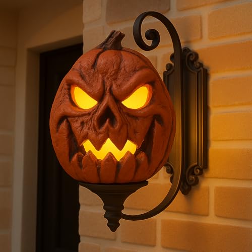 Veranda-Abdeckung für den Außenbereich – Outdoor-Dekorationen, strapazierfähiges, wetterbeständiges Gewebe, einfach zu installieren, Haustür und Veranda-Lichtschirm (orangefarbener Totenkopf, 2 Stück) Veranda-Abdeckung für den Außenbereich – Outdoor-Dekorationen, strapazierfähiges, wetterbeständiges Gewebe, einfach zu installieren, Haustür und Veranda-Lichtschirm (orangefarbener Totenkopf, 2 Stück) von Nollapo