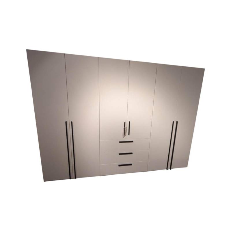 Schrank Horizont 100 P9 Polarweiß Weiß Innen Leinenoptik Twist von Nolte