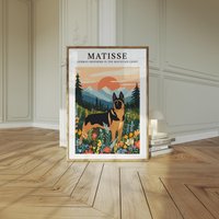 Matisse Inspired Print - German Shepherd in The Mountain Light von NomadCanvasEU
