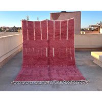 Handgewebter Beni Ourain Teppich Natürlicher Berber Teppich Aus Wolle von NomadKechRugs
