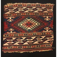 Antike Shasavan Mafrasch Panel Reine Wolle Naturfarben 42 X 38 cm 17 15 Zoll Versandkostenfrei von NomadicTribalArt