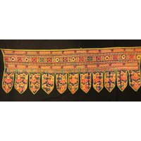 Antike Tacikistan Seide Emboideri Fenster Volant Wandbehang 145x48 cm 57 "x19' Kostenloser Versand von NomadicTribalArt