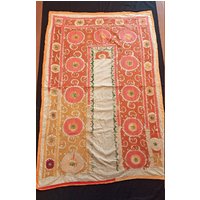 Vintage Handgemachte Suzani, Home Decoration Mode Wandbehang, Handgemacht Traditionell , Tischdecke, 192 X 134 cm 75 62 Inc. Versandkostenfrei von NomadicTribalArt