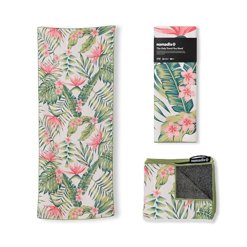 Nomadix Badetuch Palmen 75 x 180 cm Polyester rosa/grün von Nomadix