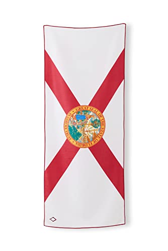 Nomadix Original-Handtuch – perfekt für Strand, Pool, Reisen, Camping, Yoga – hergestellt aus recycelten Materialien – super saugfähig – sandbeständig – Flagge der Bundesstaat Florida – 72,5 x 30 von Nomadix