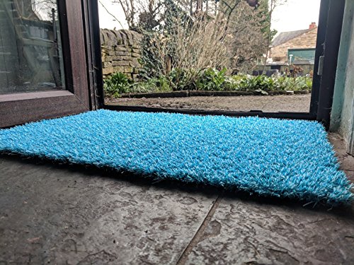 Nomow Regenbogen Serie Fußmatte, blau gesprenkelt, 75 x 50 x 0,18 cm von Nomow