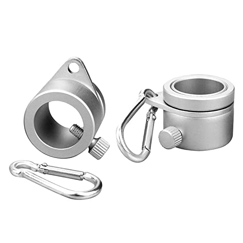 Non-brand 360 Grad drehbarer Anti-Tangle Fahnenmast Ring Aluminium Metall Rostfreier Fahnenmast Ring Montageringe Clip für 1 Zoll / 26 mm Durchmesser Fahnenmast von Baoblaze