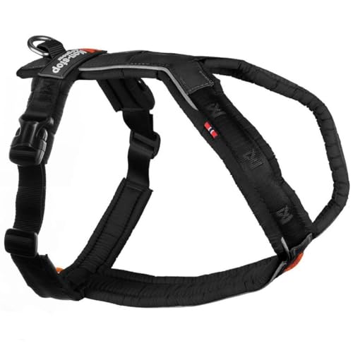 Non-stop dogwear Line Harness 5.0 |214| Führ und Alltagsgeschirr, Farbe:Schwarz, Größe:G 7 von Non-stop dogwear