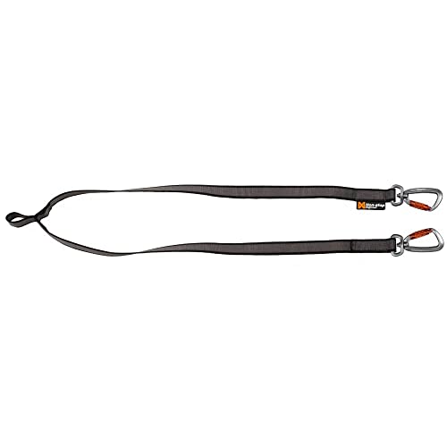 Nonstop Dogwear Touring Doppelbett, 13 mm breit: Hundeleine für zwei Hunde, Y-Leine-fähig, Einfarbig, Rundhalsausschnitt, Unisex, Small/Medium, Outdoor, Alle Jahreszeiten, Maschinenwäsche, Puppy/Adult von Non-stop dogwear