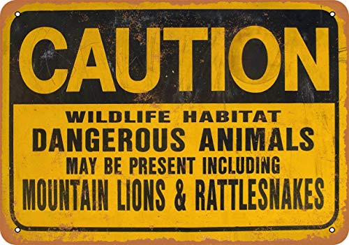 Caution Mountain Lions & Rattlesnakes Blechschild Retro Warnschild Vintage Metall Poster Plakette Eisen Malerei Kunst Dekor für Home Cafe Garden Pub Büro 30x20 cm Caution Mountain Lions & Rattlesnakes Blechschild Retro Warnschild Vintage Metall Poster Plakette Eisen Malerei Kunst Dekor für Home Cafe Garden Pub Büro 30x20 cm von None Brand