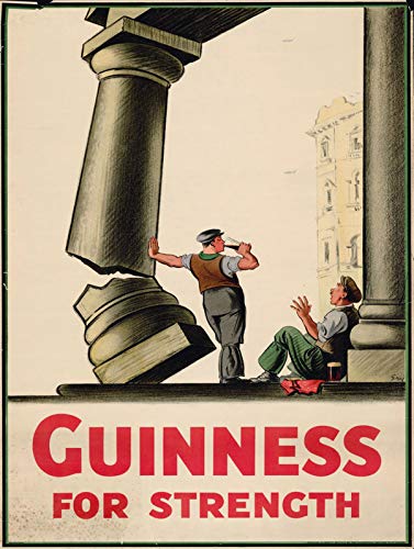 Guinness for Strength Blechschild Retro Warnschild Vintage Metall Poster Plakette Eisen Malerei Kunst Dekor für Home Cafe Garden Pub Büro 30x20 cm von None Brand