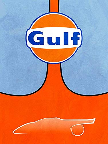 Gulf Blechschild Retro Blech Metall Schilder Poster Deko Vintage Kunst Türschilder Schild Warnung Hof Garten Cafe Toilette Club Geschenk von None Brand