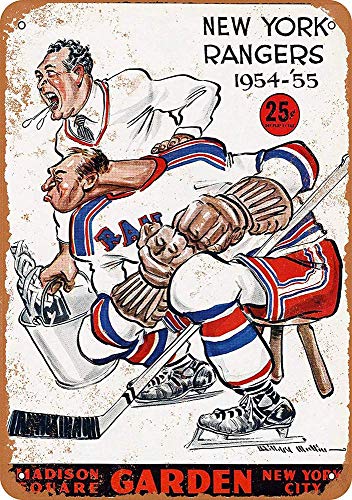 New York Rangers Blechschild Retro Blech Metall Schilder Poster Deko Vintage Kunst Türschilder Schild Warnung Hof Garten Cafe Toilette Club Geschenk von None Brand