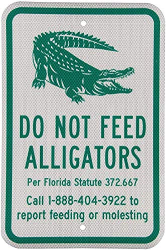 None Brand Do Not Feed Alligators Blechschild Retro Metall Poster Vintage Kunst Schild Schilder Hof Garten Tür Cafe Pub Toilette Geburtstag Weihnachten Geschenk von None Brand