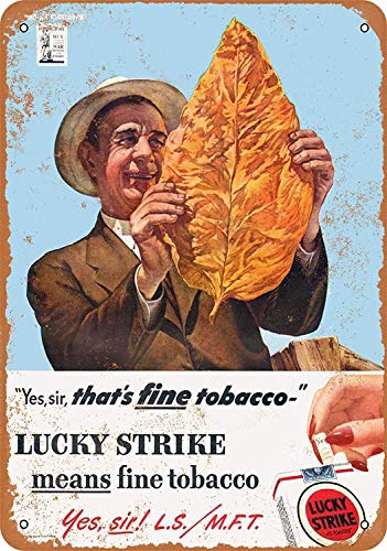 None Brand Lucky Strike Zigaretten Retro Wanddekoration Metall Blechschild bemalt Kunst Poster Dekoration Plakette Warnung Cafe Garage Party Spiel Zimmer Türschilder von Hongxin