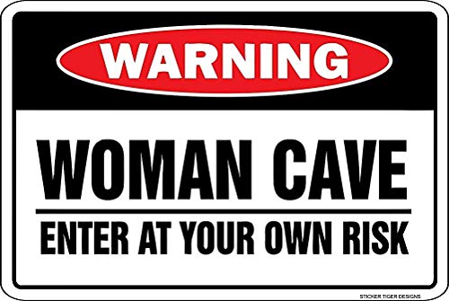 None Brand Sign Woman CAVE Enter Blechschild Retro Metall Poster Vintage Kunst Schild Schilder Hof Garten Tür Cafe Pub Toilette Geburtstag Weihnachten Geschenk von None Brand