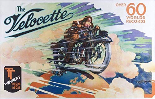 None Brand Velocette Motorrad Retro Wanddekoration Metall Blechschild bemalt Kunst Poster Dekoration Plakette Warnung Cafe Garage Party Spiel Zimmer Türschilder von Hongxin