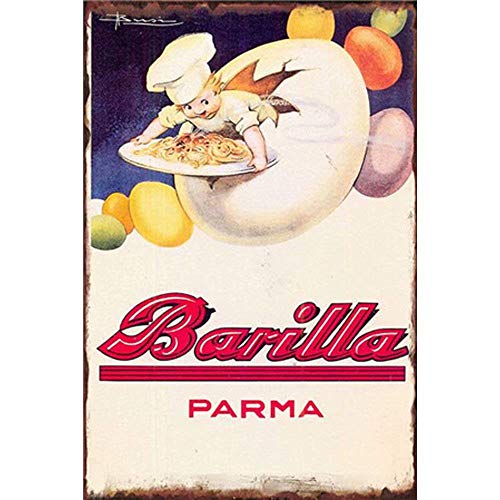 Noone Brand Barilla Parma Vintage Retro Blechschild Wanddekoration Metall Plakette Eisen Malerei sternförmig Hof Kneipe Haus Tavern Shop von None Brand