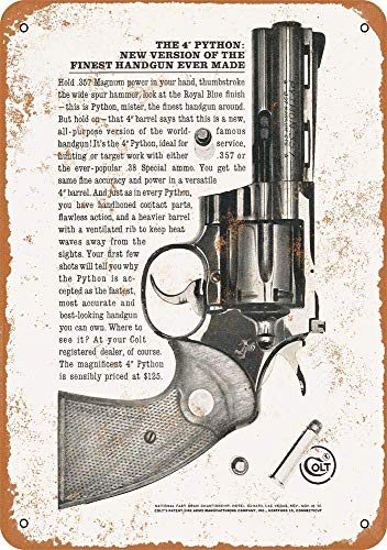 Noone Brand Colt Gun Retro Wanddekoration Metall Blechschild bemalt Kunst Poster Dekoration Plakette Warnung Cafe Garage Party Spiel Zimmer Türschilder von Hongxin