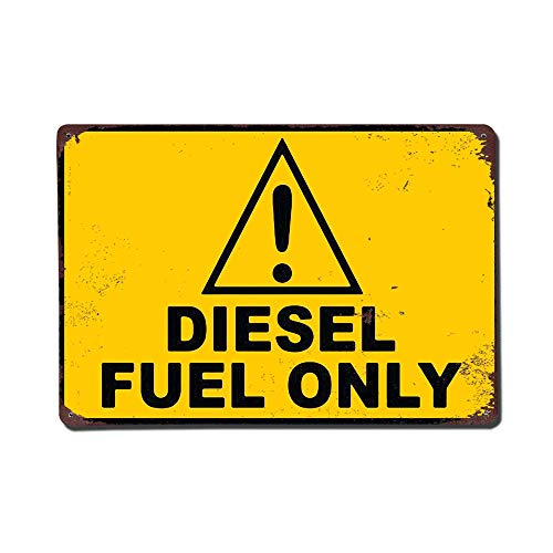 Noone Brand Diesel Fuel Only Retro Wanddekoration Metall Blechschild bemalt Kunst Poster Dekoration Plakette Warnung Cafe Garage Party Spiel Zimmer Türschilder von None Brand