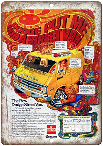 Noone Brand Dodge Street Van Retro Wanddekoration Metall Blechschild Painted Art Poster Dekoration Plakette Warnung Cafe Garage Party Spiel Zimmer Türschilder von None Brand