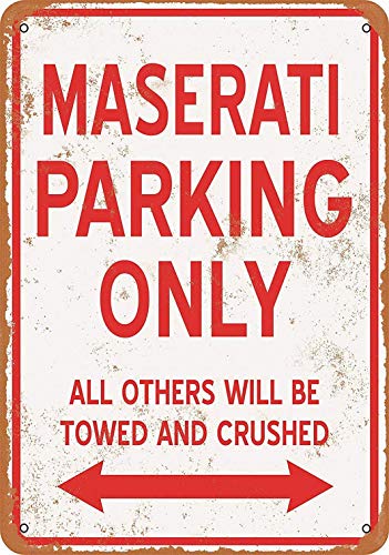 Noone Brand Maserati Parking Only Retro Wanddekoration Metallblechschild bemalt Kunst Poster Dekoration Plakette Warnung Cafe Garage Party Spiel Zimmer Türschilder Noone Brand Maserati Parking Only Retro Wanddekoration Metallblechschild bemalt Kunst Poster Dekoration Plakette Warnung Cafe Garage Party Spiel Zimmer Türschilder von Hongxin