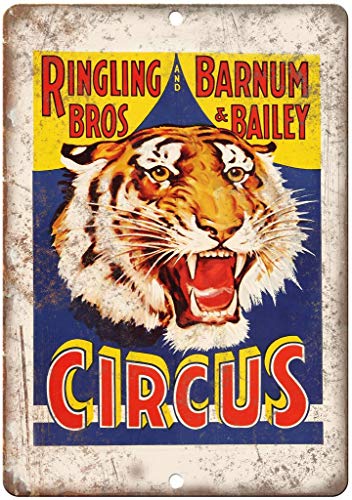 Noone Brand Ringling Brothers Circus Retro Wanddekoration Metall Blechschild bemalt Kunst Poster Dekoration Plakette Warnung Cafe Garage Party Spiel Zimmer Türschilder von None Brand