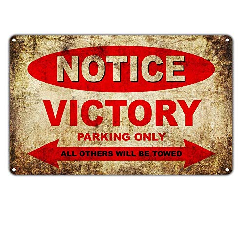 Notice Victory Motorcycles Parking Only Retro Wanddekoration Metall Blechschild Painted Art Poster Dekoration Plakette Warnung Cafe Garage Party Spiel Zimmer Türschilder von None Brand