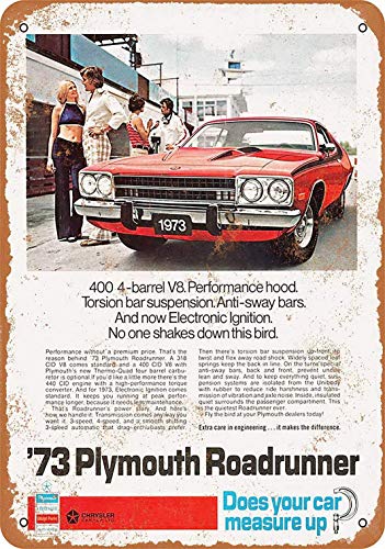 Plymouth Roadrunner Retro Wanddekoration Metall Blechschild bemalt Kunst Poster Dekoration Plakette Warnung Cafe Garage Party Spiel Zimmer Türschilder von Hongxin