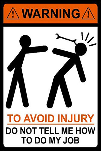 Warning to avoid injury Blechschild Retro Blech Metall Schilder Poster Deko Vintage Kunst Türschilder Schild Warnung Hof Garten Cafe Toilette Club Geschenk von None Brand