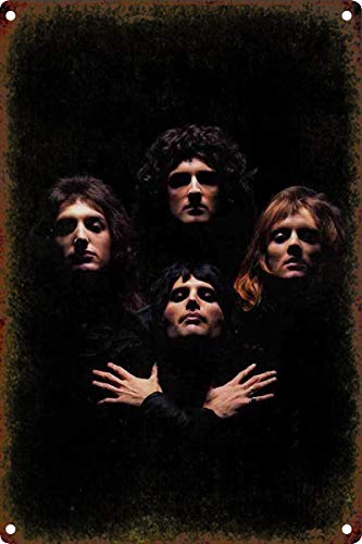 queen rock Blechschild Retro Blech Metall Schilder Poster Deko Vintage Kunst Türschilder Schild Warnung Hof Garten Cafe Toilette Club Geschenk von Hongxin