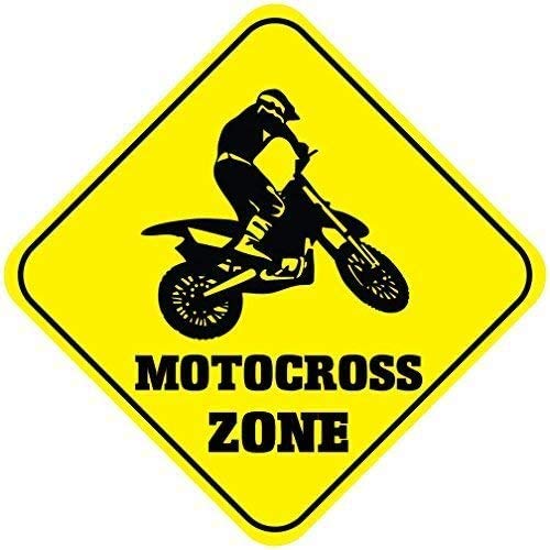 Motocross Zone Crossing Blechschild Retro Metall Poster Vintage Kunst Schild Schilder Hof Garten Tür Cafe Pub Toilette Geburtstag Weihnachten Geschenk von None Branded