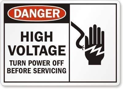 None Branded Danger: High Voltage Turn Power Off Blechschild Metall Poster Vintage Kunst Schild Schilder Hof Garten Tür Cafe Pub Toilette von None Branded