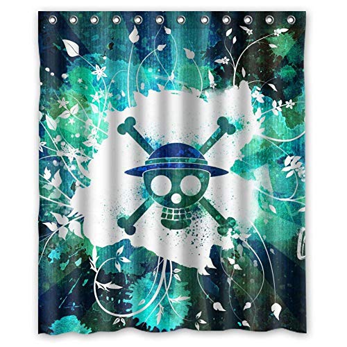 None brand Cooler Anime One Piece wasserdichter Duschvorhang aus Polyester-180 cm x 240 cm von None brand