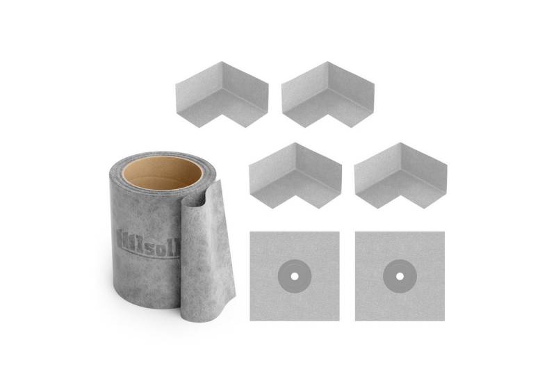 None Dichtband Isolbau 201G Bandset 10 m Dichtband außen Innenecken Wandmanschetten Dichtband Innen und außen Abdichtung Bad Küche von None