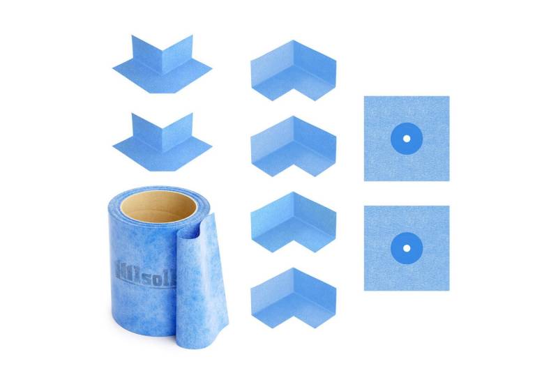 None Dichtband Isolbau 209B Bandset 10 m Dusche Bad Küche Wand Wasserdicht Toiletten Duschen Küchen Wasch- und Kellerräume Terrasse Balkone Sauna von None