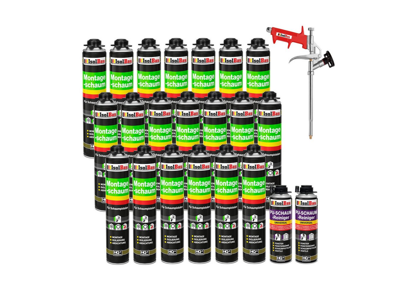 None Fenster SET Pistolenschaum 20 x 750 ml Montageschaum B2 Schaumpistole, PCV-Profile Holz Holzwerkstoffe Ziegelsteine Beton Gips Metall None Fenster SET Pistolenschaum 20 x 750 ml Montageschaum B2 Schaumpistole, PCV-Profile Holz Holzwerkstoffe Ziegelsteine Beton Gips Metall von None