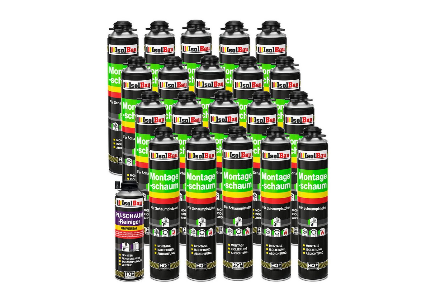 None Fenster SET Pistolenschaum 20 x 750 ml Montageschaum B2 Schaumpistole, Pistolenschaum 20 x 750 ml + 1 Reiniger 500ml None Fenster SET Pistolenschaum 20 x 750 ml Montageschaum B2 Schaumpistole, Pistolenschaum 20 x 750 ml + 1 Reiniger 500ml von None