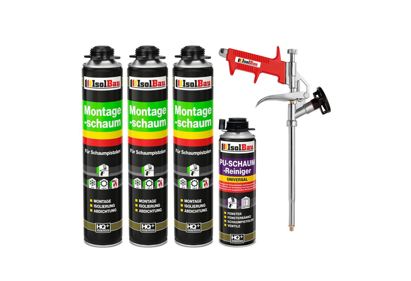 None Fenster SET Pistolenschaum 3 x 750 ml Montageschaum Schaumpistole, PCV-Profile Holz Holzwerkstoffe Ziegelsteine Beton Gips Metall None Fenster SET Pistolenschaum 3 x 750 ml Montageschaum Schaumpistole, PCV-Profile Holz Holzwerkstoffe Ziegelsteine Beton Gips Metall von None