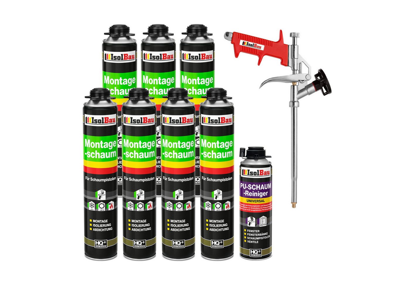 None Fenster SET Pistolenschaum 7 x 750 ml Bauschaum Montageschaum Reiniger, PCV-Profile Holz Holzwerkstoffe Ziegelsteine Beton Gips Metall None Fenster SET Pistolenschaum 7 x 750 ml Bauschaum Montageschaum Reiniger, PCV-Profile Holz Holzwerkstoffe Ziegelsteine Beton Gips Metall von None