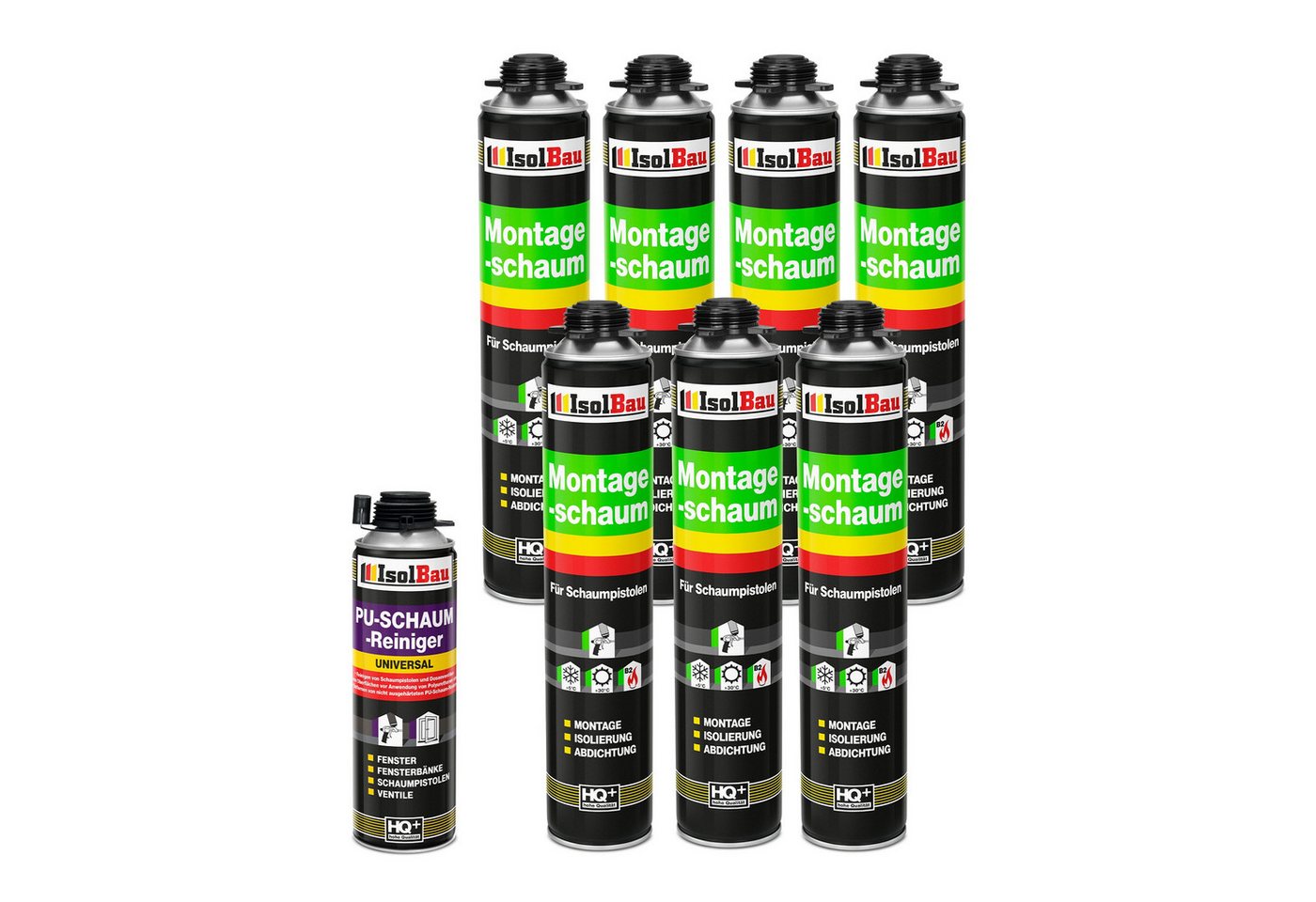 None Fenster SET Pistolenschaum 7 x 750 ml Montageschaum B2 Schaumpistole, Pistolenschaum 7 x 750 ml + 1 Reiniger 500ml None Fenster SET Pistolenschaum 7 x 750 ml Montageschaum B2 Schaumpistole, Pistolenschaum 7 x 750 ml + 1 Reiniger 500ml von None