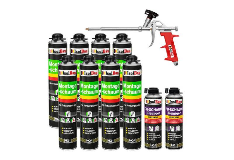None Fenster SET Pistolenschaum 8 x 750 ml Schall Schaumpistole Wärmedämmung, PCV-Profile Holz Holzwerkstoffe Ziegelsteine Beton Gips Metall von None