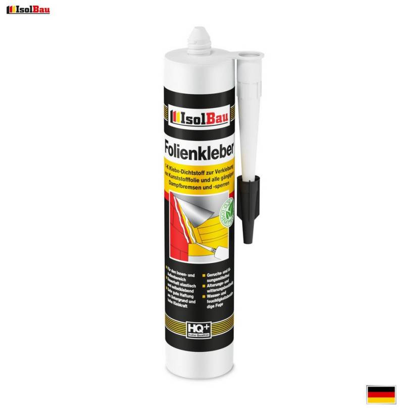 None Folienkleber Folienkleber 5 x 450g Profi Bauelastischer Dampfbremsen Dichtstoff, Für Holz, Gips, Beton, PE/PP-Folie, Aluminium, Putz geeignet von None