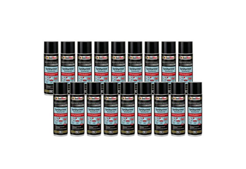 None Grundierfarbe Sprühprimer 18x 500ml Grundierung Haftgrund Primer Spray Haftvermittle, Beton Porenbeton Ziegel, Putz Metall, Holz Spanplatten Glas PVC PE PP von None